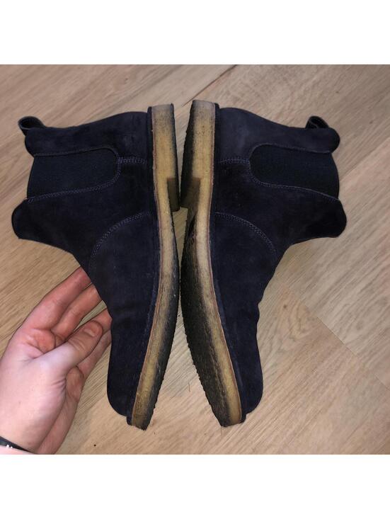 VINCE ITALY SUEDE CHELSEA ANKLE BOOTS NAVY BLUE BLACK MENS SIZE 8 main image 7